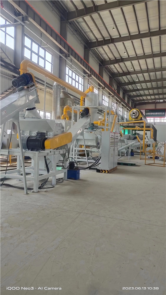 Waste lithium battery processing equipment semi-finished product site -- Guizhou