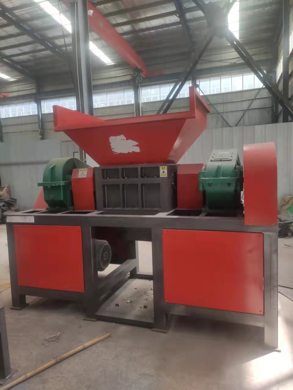 Biaxial shredder semi-finished product site